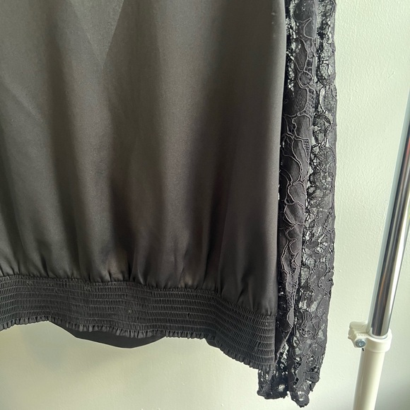 NWT INC XL Women's Lace-Sleeve Blouse - Picture 7 of 11